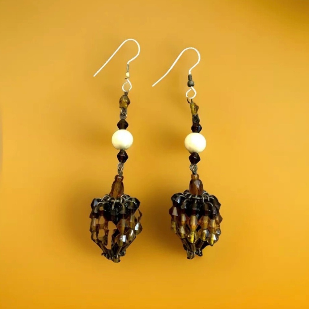 Vintage Acorn Statement Earrings